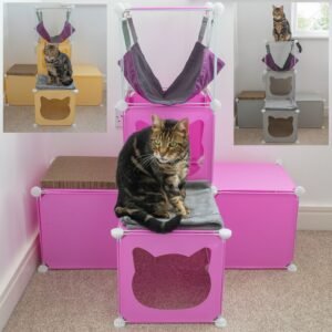 Kitty Cubby Cat Cube Play Tower MIDI Cats Free Shipping