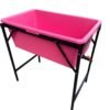 Pink Dog Bath with Drain Valve (Black) and Stand