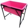 Pink Dog Bath with Drain Valve (Lime) and Stand