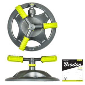 Bradas 3-Arm Rotating Sprinkler Lime Line Lawn Sprinklers Free Shipping