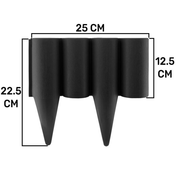 Lawn edging, plastic palisade wood effect, 2. 5m box, black – plastic lawn edging border uk palisades & lawn edging free shipping 2