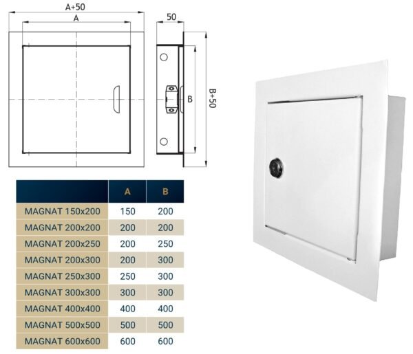 Access Panel Door Metal With Lock, White 400mm x 400mm Access Panels Free Shipping 51