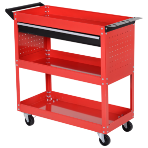 Tool Trolley Cart – 3-Tier Rolling Cabinet with Lockable Casters DIY Tools Free Shipping