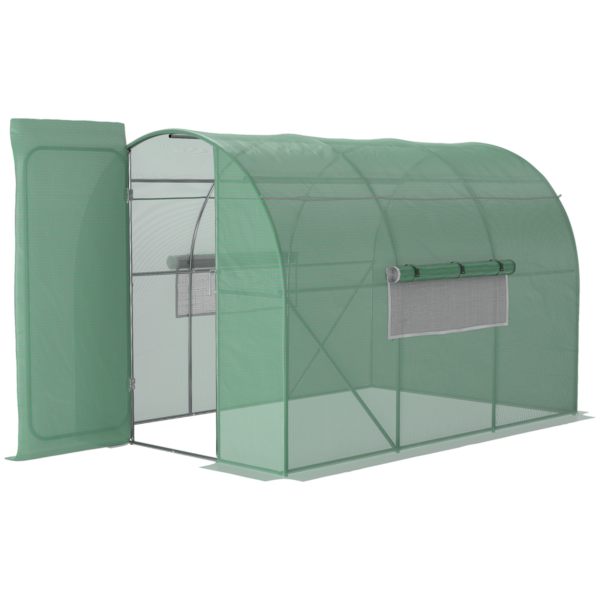 Walk-in Polytunnel Greenhouse 3x2m - Reinforced Steel Frame