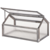 Cold Frame Greenhouse Wooden 90x52x50cm Grey Indoor Outdoor Greenhouses & Cold Frames Free Shipping 21