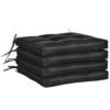 Garden Seat Cushion 40x40cm with Ties for Dining Chairs – Black Lifestyle & Decor Free Shipping 21