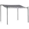 Awning Freestanding 3x3m Metal Wall Canopy Grey Outdoor Shade Garden Free Shipping 21