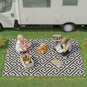 Outdoor Rug Reversible 152×243 cm Portable for RV Camping Lifestyle & Decor Free Shipping