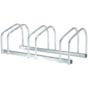 Three-Bike Parking Rack with Detachable Stand – Wall or Floor Mount, Silver Car & Caravan Free Shipping