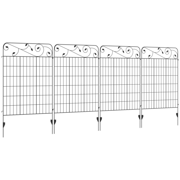 Garden fencing panels 4pc 43in x 11. 5ft flower bed border – garden tool & accessory uk palisades & lawn edging free shipping 5