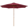 Wooden Garden Parasol 3m with Fir Pole, Adjustable Tilt Wine Red Garden Free Shipping 21