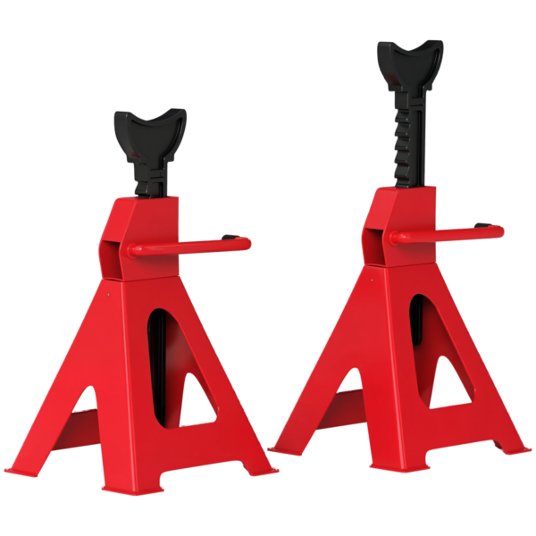HOMCOM 3-Ton Axle Stands (Pair) Adjustable, Stable Pyramid Base Hand Tools & Accessories Free Shipping 5