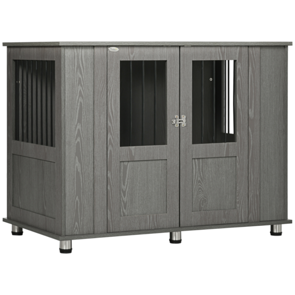 Dog Crate End Table for Extra Large Dogs – Indoor Grey Finish Horse & Petcare Free Shipping 5
