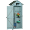 Wood Tool Storage Cabinet – 3-Shelf Garden Shed Organizer Garden Free Shipping 21