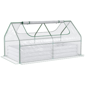 Raised Garden Bed with Greenhouse – Steel Dual-Use Planter Kit Greenhouses & Cold Frames Free Shipping