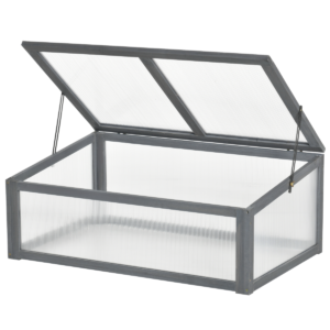 Greenhouse Square Wooden Frame with Openable Tilt Top PC Board A compact, square wooden greenhouse designed for home gardens. The openable tilt-top cover provides easy access and adjustable ventilation to support healthy plant growth. – Square wooden frame with protective finish – Openable tilt-top cover for ventilation and access – PC board panels for light diffusion and durability – Compact footprint fit for small spaces and balconies – Suitable for seedlings, herbs, and small plants – Designed for straightforward assembly Greenhouses & Cold Frames Free Shipping