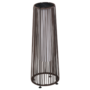 Garden Solar Lights: Woven Resin Wicker Lantern Auto On/Off