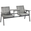 Wooden Garden Bench 2-Seater for Outdoor Yard Patio Porch