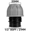 Mdpe straight joiner 20mm – 1/2″ bspf – heavy duty pipe & hose fitting uk mdpe fittings free shipping