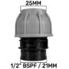 Mdpe straight joiner 25mm – 1/2″ bspf – heavy duty pipe & hose fitting uk mdpe fittings free shipping