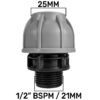Mdpe straight joiner 25mm – 1/2″ bspm – heavy duty pipe & hose fitting uk mdpe fittings free shipping
