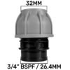 Mdpe straight joiner 32mm – 3/4″ bspf – heavy duty pipe & hose fitting uk mdpe fittings free shipping