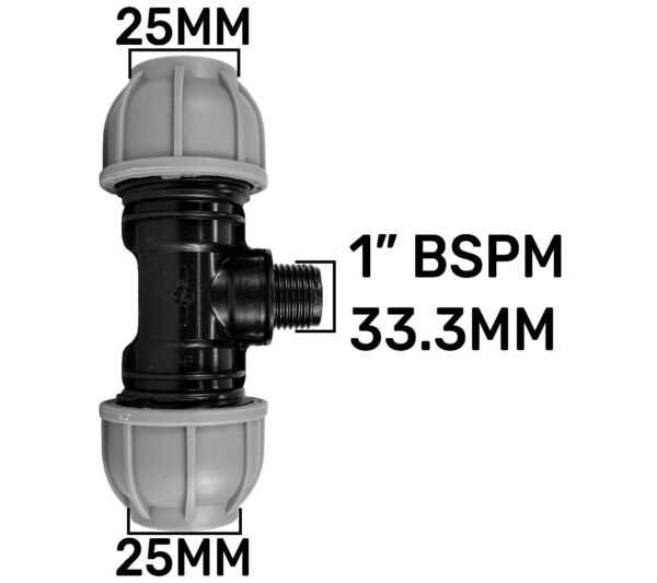 Ibc 2 inch s60x6 cap with lever valve and 25mm mdpe tee – home diy accessory uk ibc kits free shipping 17