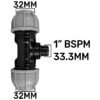 Ibc 2” s60x6 cap with large plastic valve and mdpe tee 32mm ibc tanks fittings free shipping 7