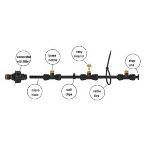 Garden Water Mist Kit, Black/Orange, 15m Home & Garden Free Shipping