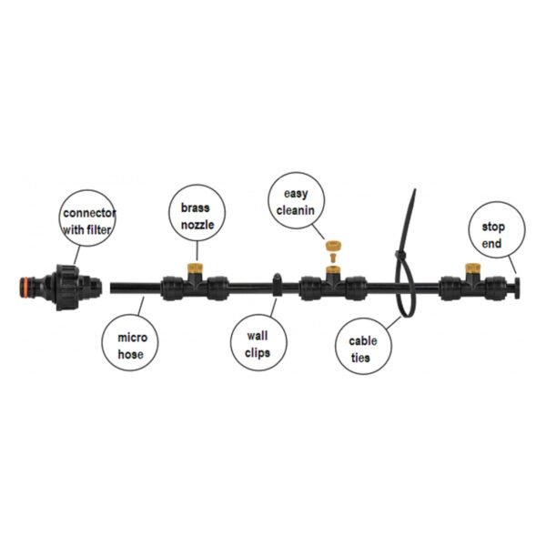 Garden Water Mist Kit, Black/Orange, 7.5m Home & Garden Free Shipping 5