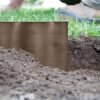 Wavy plastic garden lawn edging, h=15cm, l=9m, brown – plastic lawn edging border uk plastic lawn edging free shipping 2
