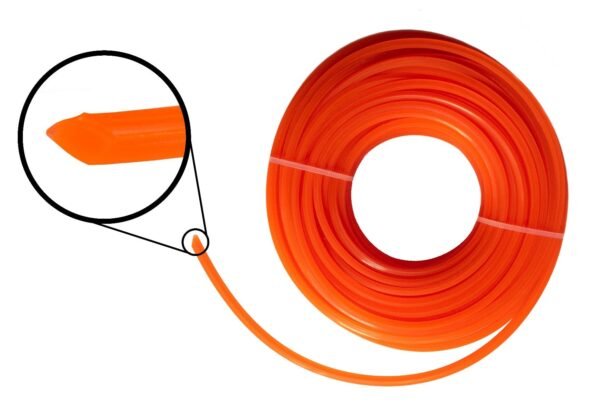 Strimmer line orange square 2mm x 15m – universal nylon strimmer line uk strimmer line free shipping 4