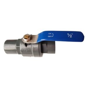 PP 1/2″ BSPF Stopcock with Stainless Steel Ball Valve and Full Flow Valves Free Shipping