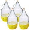 Glass Demijohn 5L With SCREW Top Cap & Yellow Protective