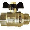 Brass nickel-plated butterfly valve 1″ bspm-f – quarter turn butterfly valve uk full flow valves free shipping 15