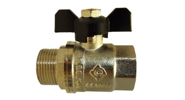 Brass nickel-plated butterfly valve 1/2″ bspm-f – quarter turn butterfly valve uk full flow valves free shipping 15
