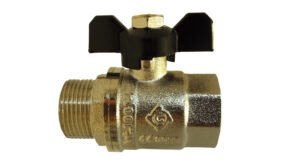 Brass Nickel-Plated Butterfly Valve 1″ BSPM-F Full Flow Valves Free Shipping