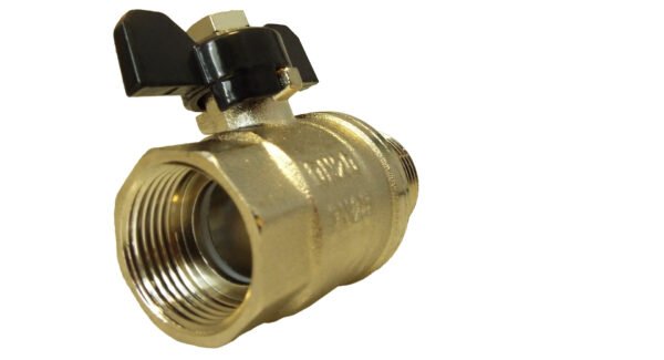 Brass nickel-plated butterfly valve 1″ bspm-f – quarter turn butterfly valve uk full flow valves free shipping 9