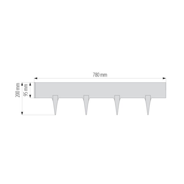 Lawn edging, plastic palisade slate effect, 2. 38m, gray – plastic lawn edging border uk