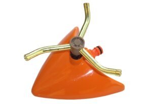 3-Arm Revolving Sprinkler Orange Leaf Lawn Sprinklers Free Shipping