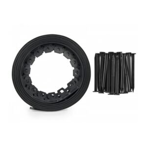 Lawn Border Set, Easy Border 100mm Black 10m With Pegs New Arrivals Free Shipping