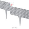 Lawn edging, plastic palisade rattan effect, 2. 4m, black