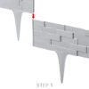Lawn edging, plastic palisade slate effect, 2. 38m, gray – plastic lawn edging border uk