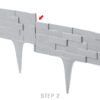 Lawn edging, plastic palisade slate effect, 2. 38m, gray – plastic lawn edging border uk