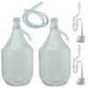 Glass Demijohn 5L 2 Pack Swing Top Cap Airlock, Bung & Tube Home & Garden Free Shipping 15