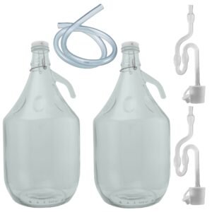 Glass Demijohn 5L 2 Pack Swing Top Cap Airlock, Bung & Tube Home & Garden Free Shipping