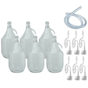 Glass Demijohn 5L 6 Pack Swing Top Cap, Airlock, Bung & Tube Home & Garden Free Shipping