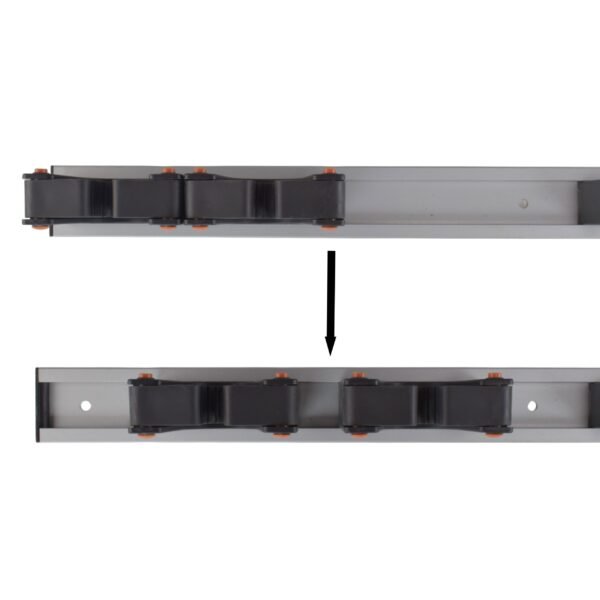 Wall Mount Tool Holder Rail - Gripper Design (5 Handles)