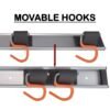 Wall Mount Tool Rack Rail with 3 x S Hanging Hooks
