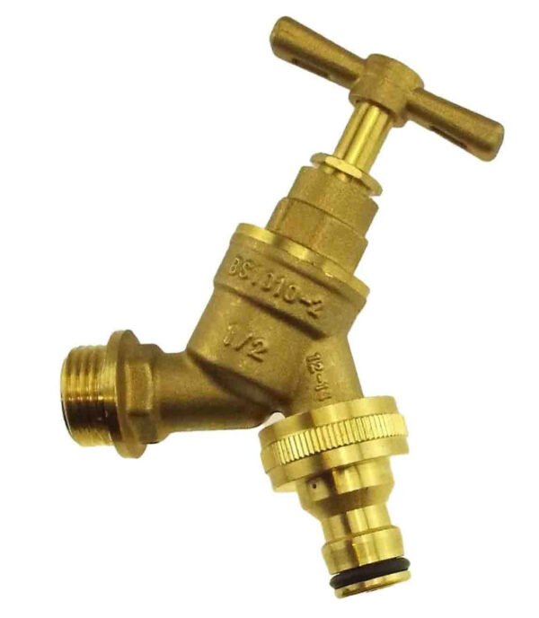Garden Bib Tap Brass 1/2″ BSPM Inlet + Snap-On Male Home & Garden Free Shipping 7